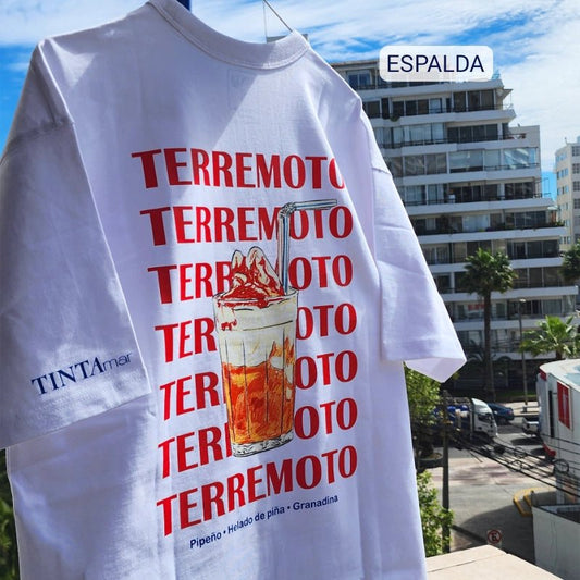 Polera Terremoto oto oto Oversize 100% algodón - TINTAmarPolera Terremoto oto oto Oversize 100% algodónPoleraTINTAmarTINTAmarBlancoSPolera Terremoto oto oto Oversize 100% algodón