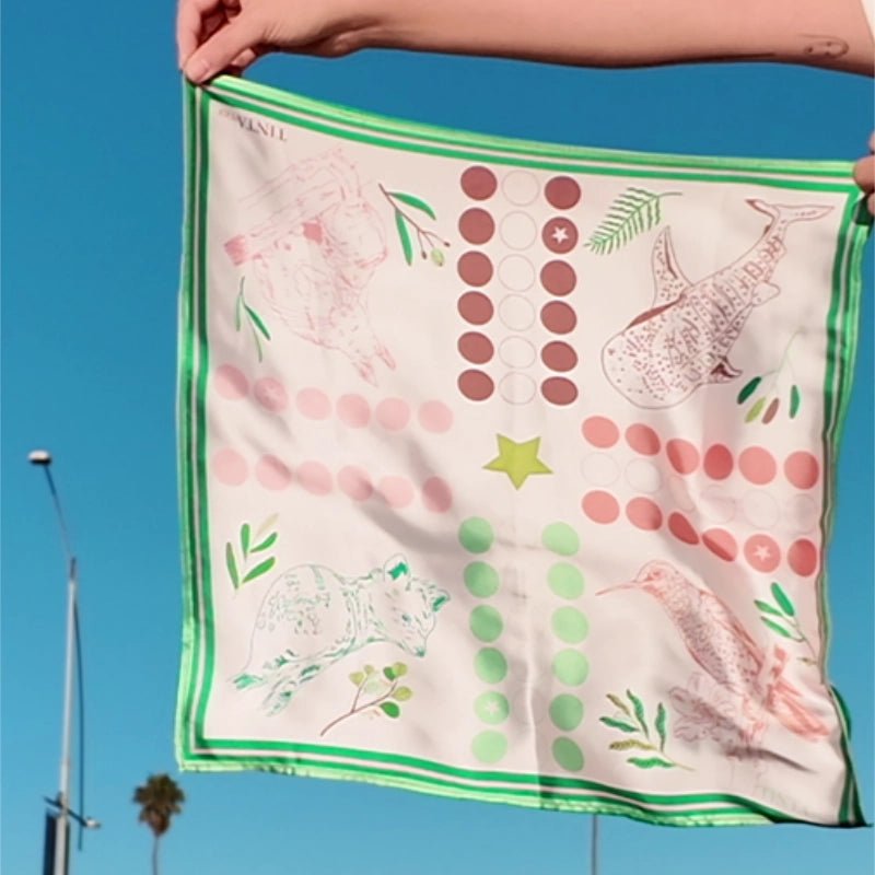 Pañuelo Ludo de seda satín - TINTAmarPañuelo Ludo de seda satínPañueloTINTAmarTINTAmarPañuelo Ludo de seda satín