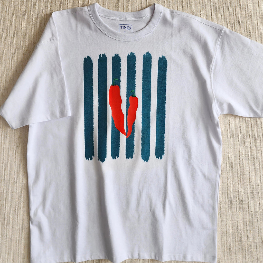 Polera Ají Rojo Oversize - TINTAmarPolera Ají Rojo OversizePoleraTINTAmarTINTAmarBlancoSPolera Ají Rojo Oversize