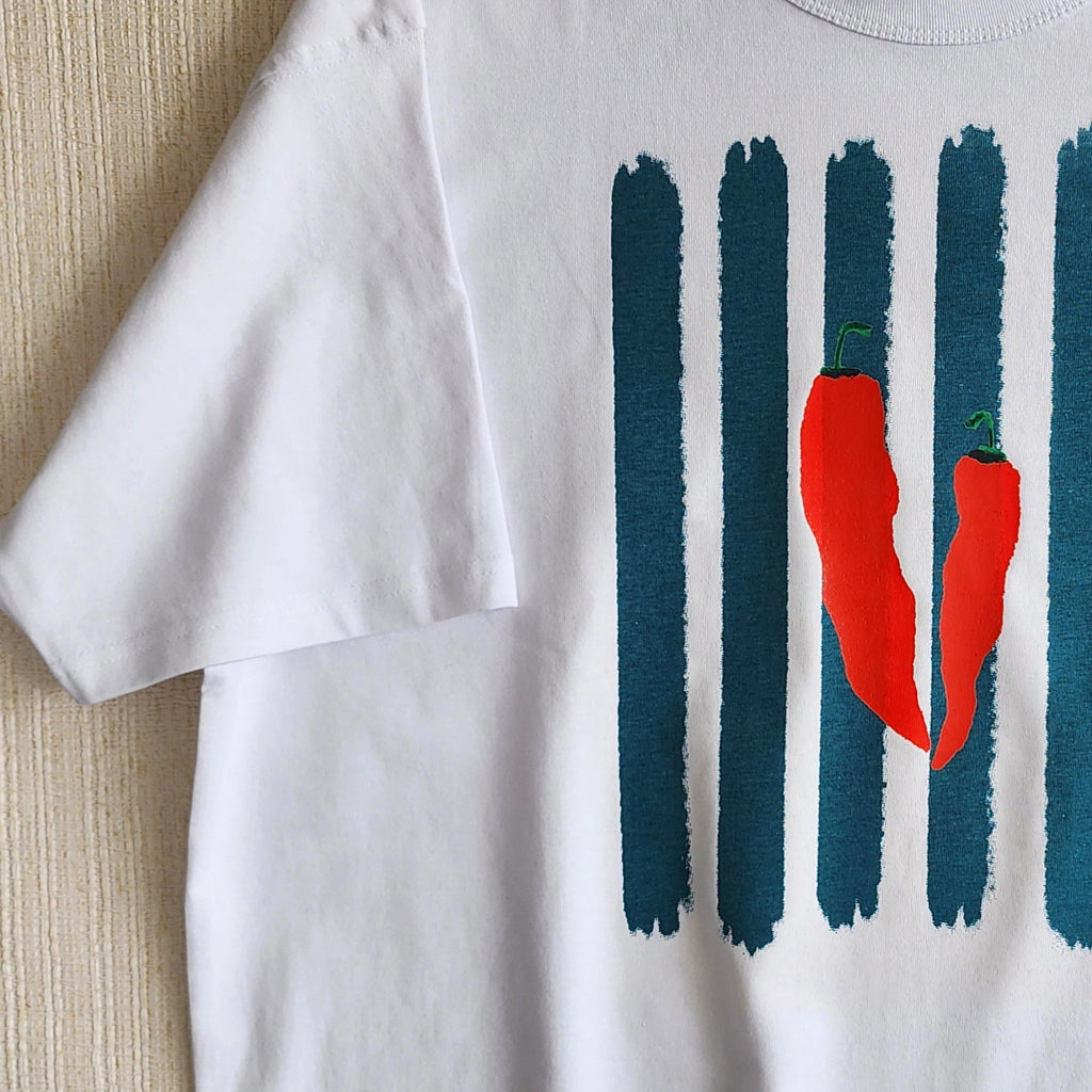 Polera Ají Rojo Oversize - TINTAmarPolera Ají Rojo OversizePoleraTINTAmarTINTAmarBlancoSPolera Ají Rojo Oversize