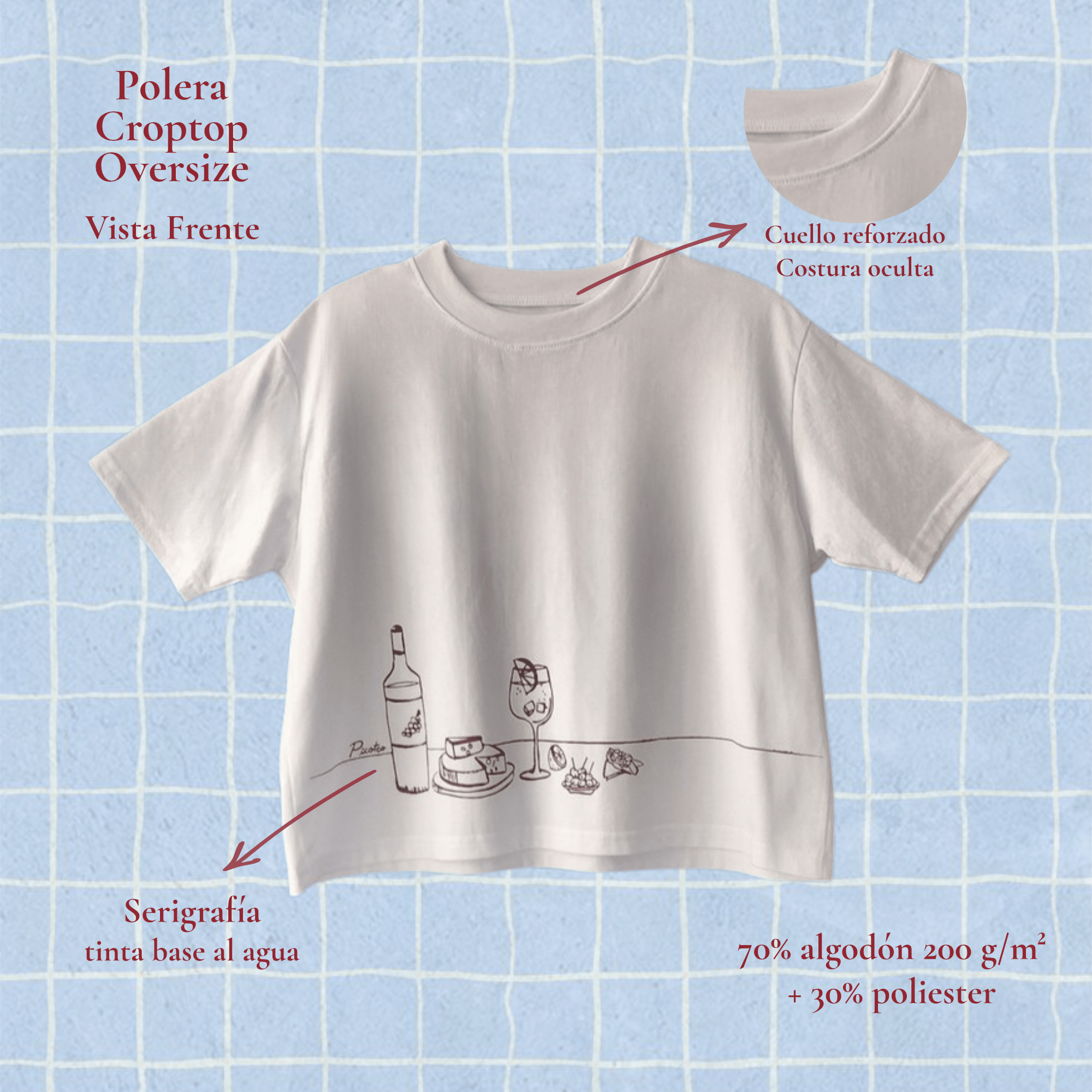 Polera Picoteo Croptop - TINTAmarPolera Picoteo CroptopPoleraTINTAmarTINTAmarBlancoSPolera Picoteo Croptop