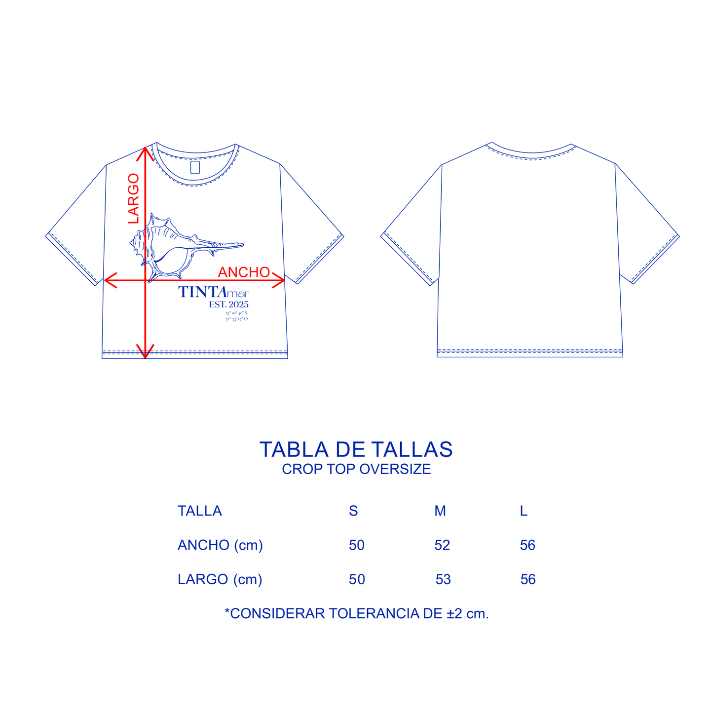 Polera Picoteo Croptop - TINTAmarPolera Picoteo CroptopPoleraTINTAmarTINTAmarBlancoSPolera Picoteo Croptop