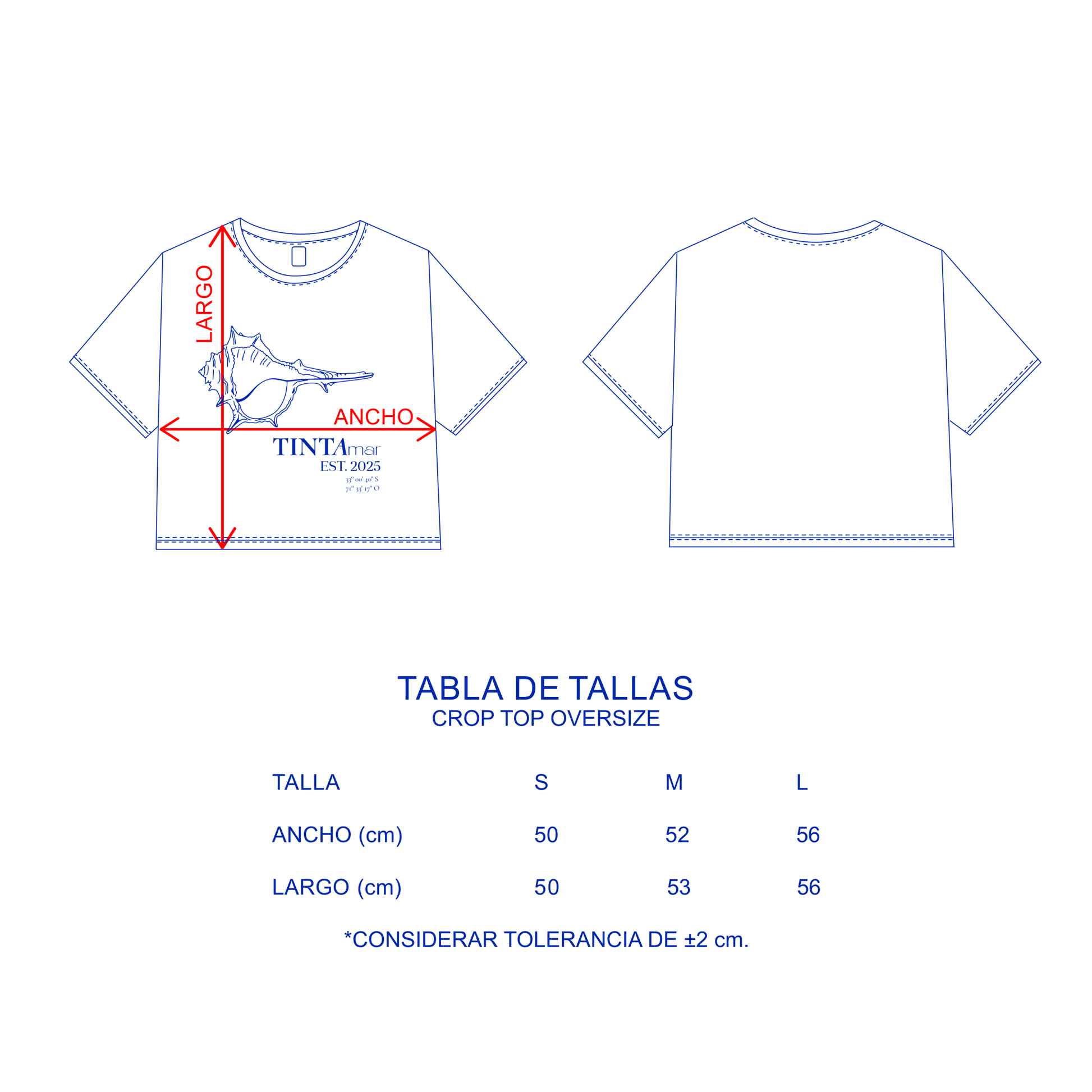 Polera Picoteo Croptop - TINTAmarPolera Picoteo CroptopPoleraTINTAmarTINTAmarBlancoSPolera Picoteo Croptop