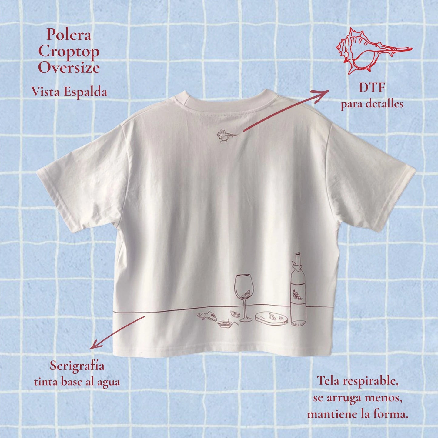 Polera Picoteo Croptop - TINTAmarPolera Picoteo CroptopPoleraTINTAmarTINTAmarBlancoSPolera Picoteo Croptop