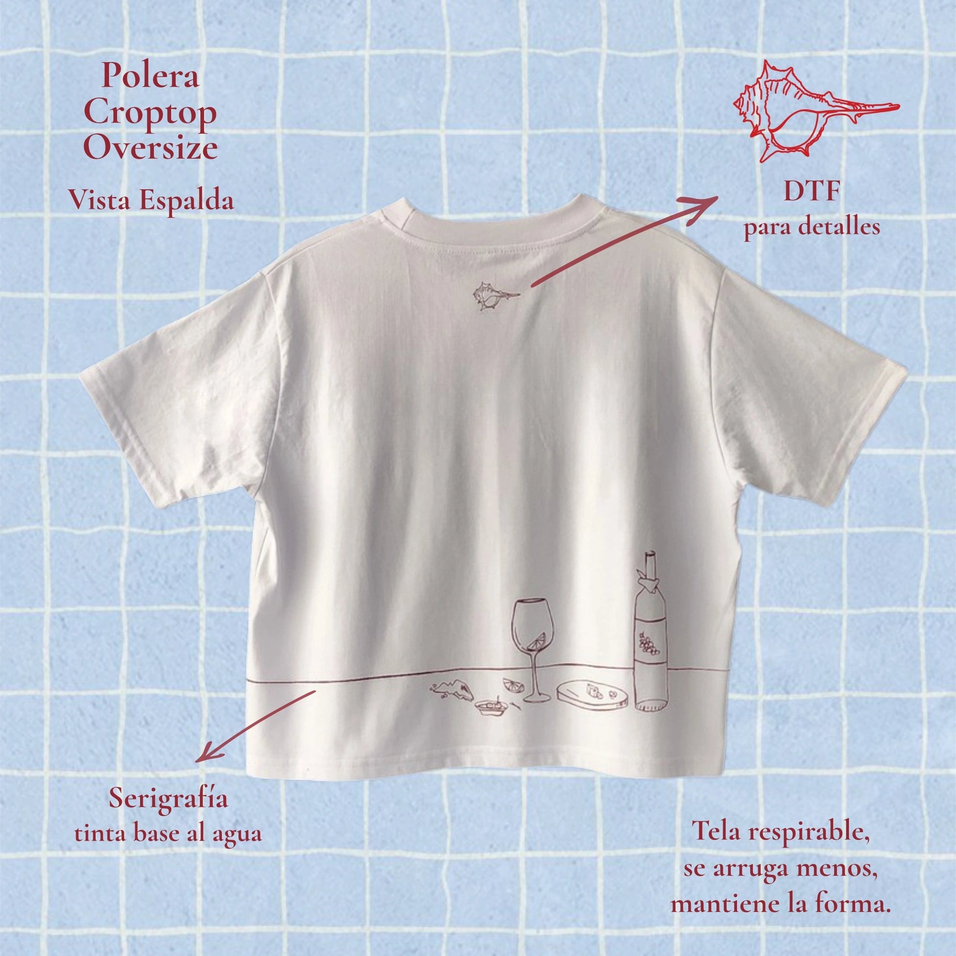 Polera Picoteo Croptop - TINTAmarPolera Picoteo CroptopPoleraTINTAmarTINTAmarBlancoSPolera Picoteo Croptop