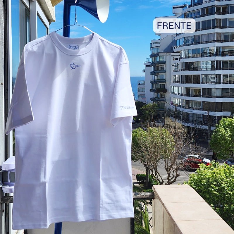 Polera Terremoto oto oto Oversize 100% algodón - TINTAmarPolera Terremoto oto oto Oversize 100% algodónPoleraTINTAmarTINTAmarBlancoSPolera Terremoto oto oto Oversize 100% algodón
